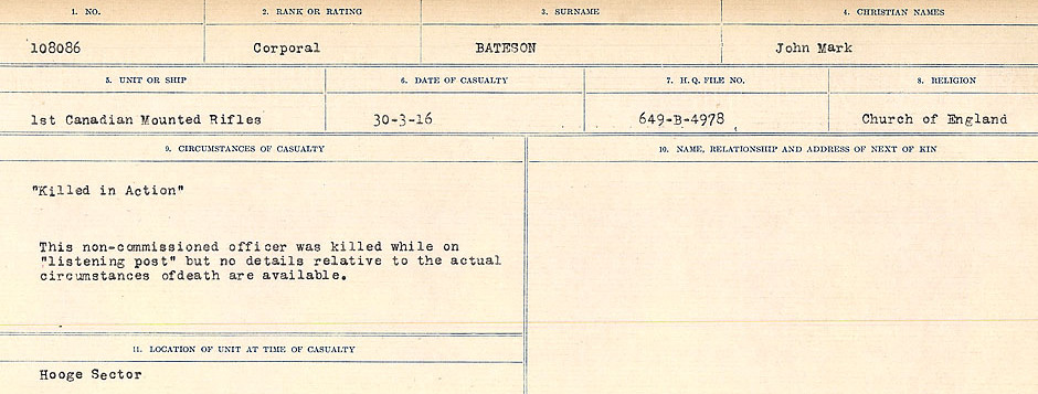 Circumstances of Death Registers