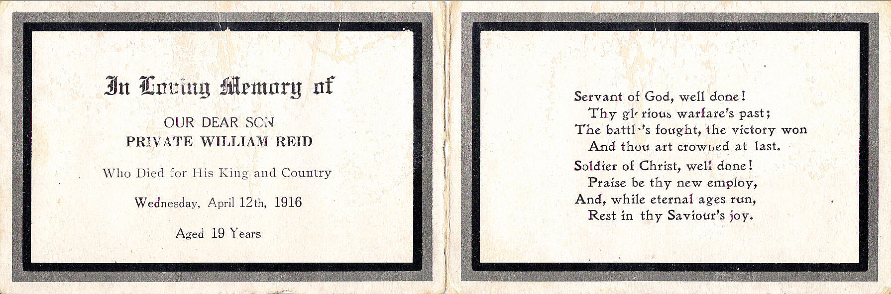 Memorial Card