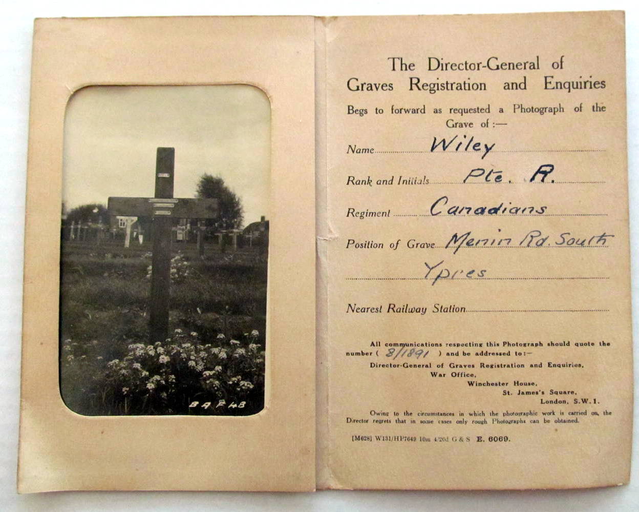 Temporary Grave Marker