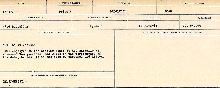 Circumstances of death registers