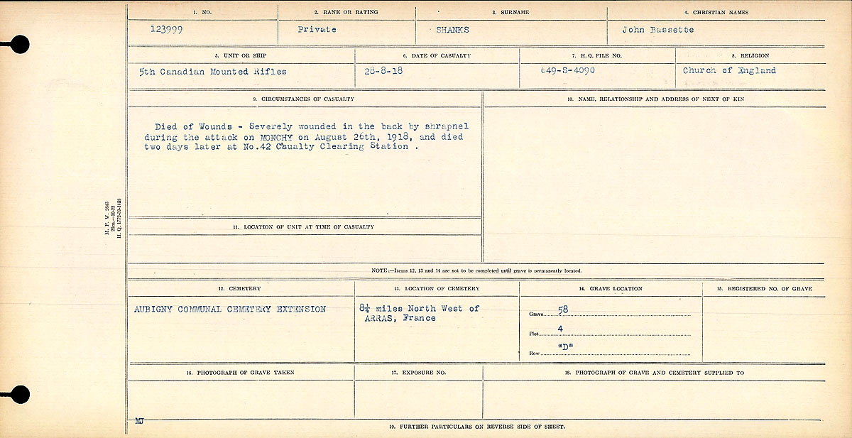 Circumstances of death registers