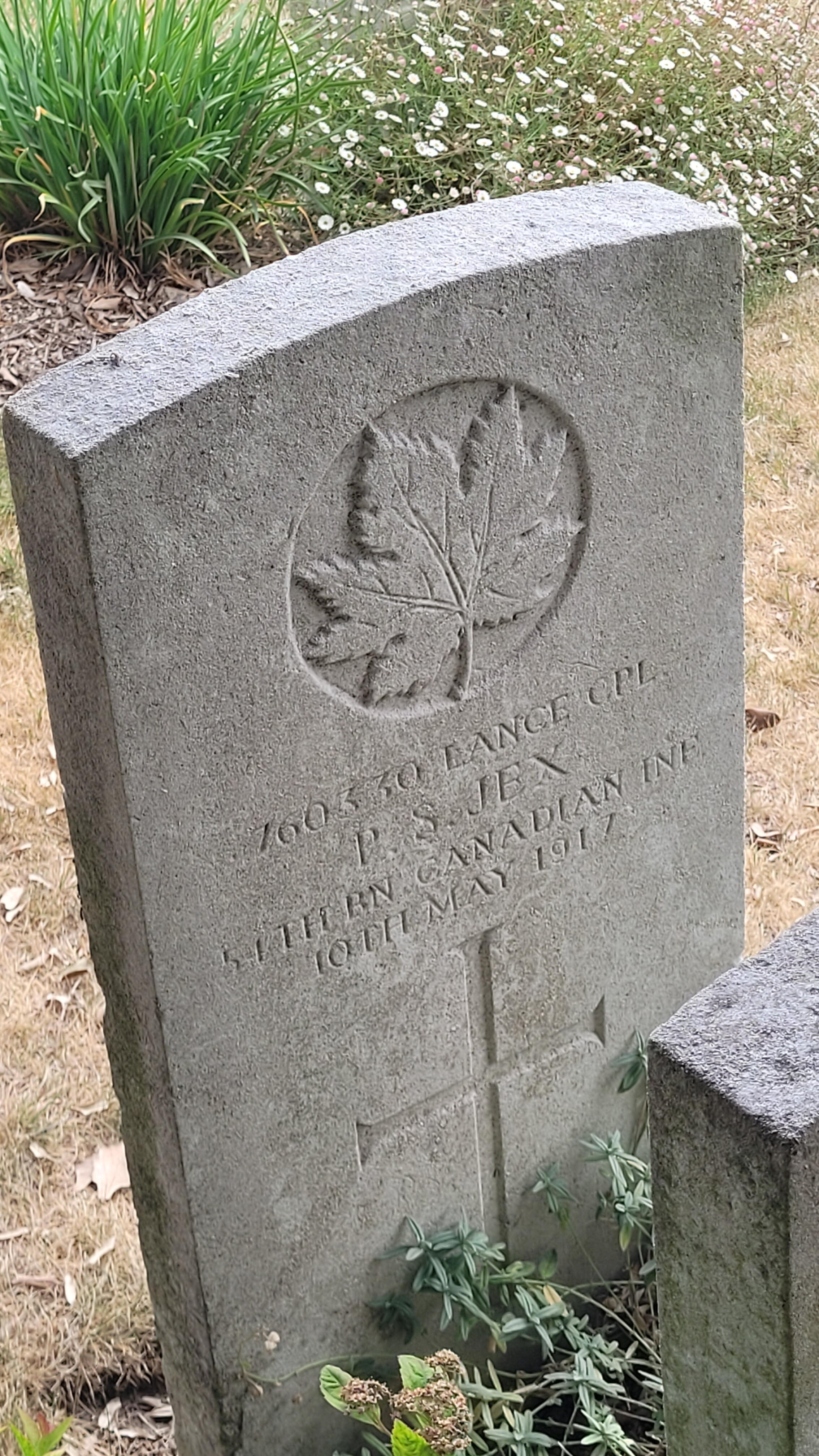 Grave marker Jex, P.S.