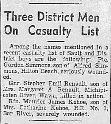 Sault Star, November 27, 1944, Sault Ste. Marie, ON. 