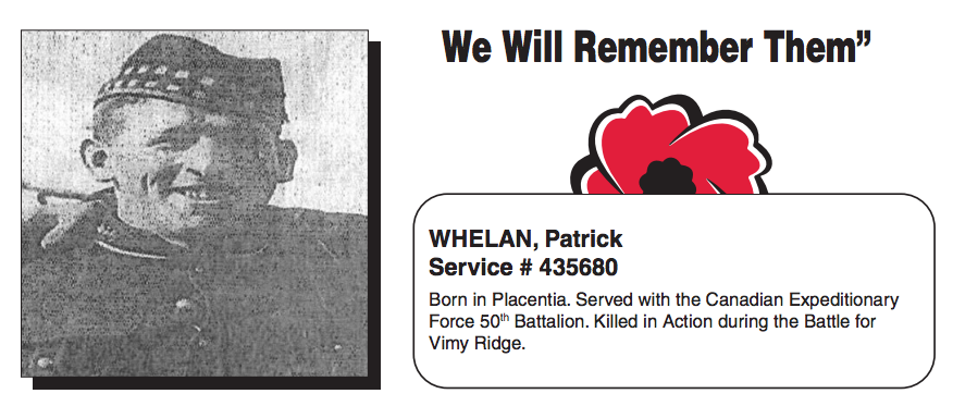 From the Newfoundland Canadian Legion Veterans' Service Recognition Book.  Submitted for the project Operation Picture Me