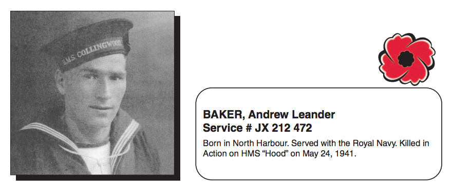 From the Newfoundland Canadian Legion Veterans' Service Recognition Book.  Submitted for the project Operation Picture Me
