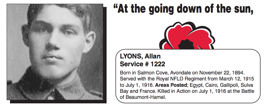 From the Newfoundland Canadian Legion Veterans' Service Recognition Book.  Submitted for the project Operation Picture Me